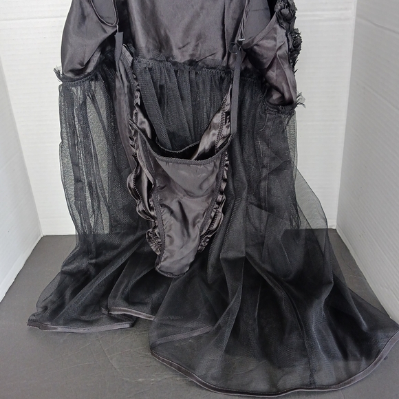 FLORA 2 piece short nightgown with panties Size XL New with tags Black - Picture 3 of 8